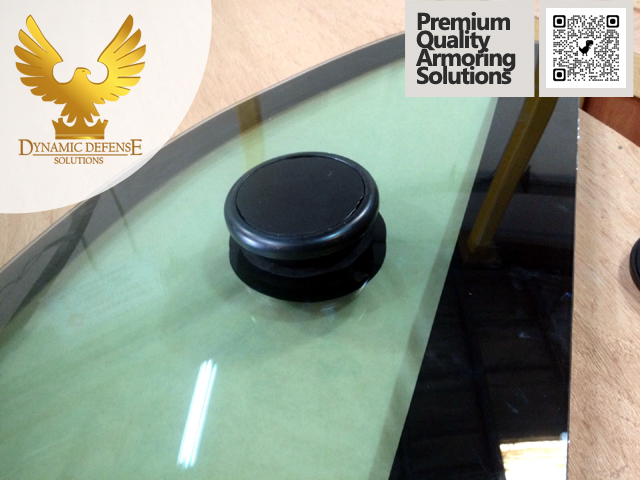 Ballistic Steel Gun Port for Bulletproof Glass